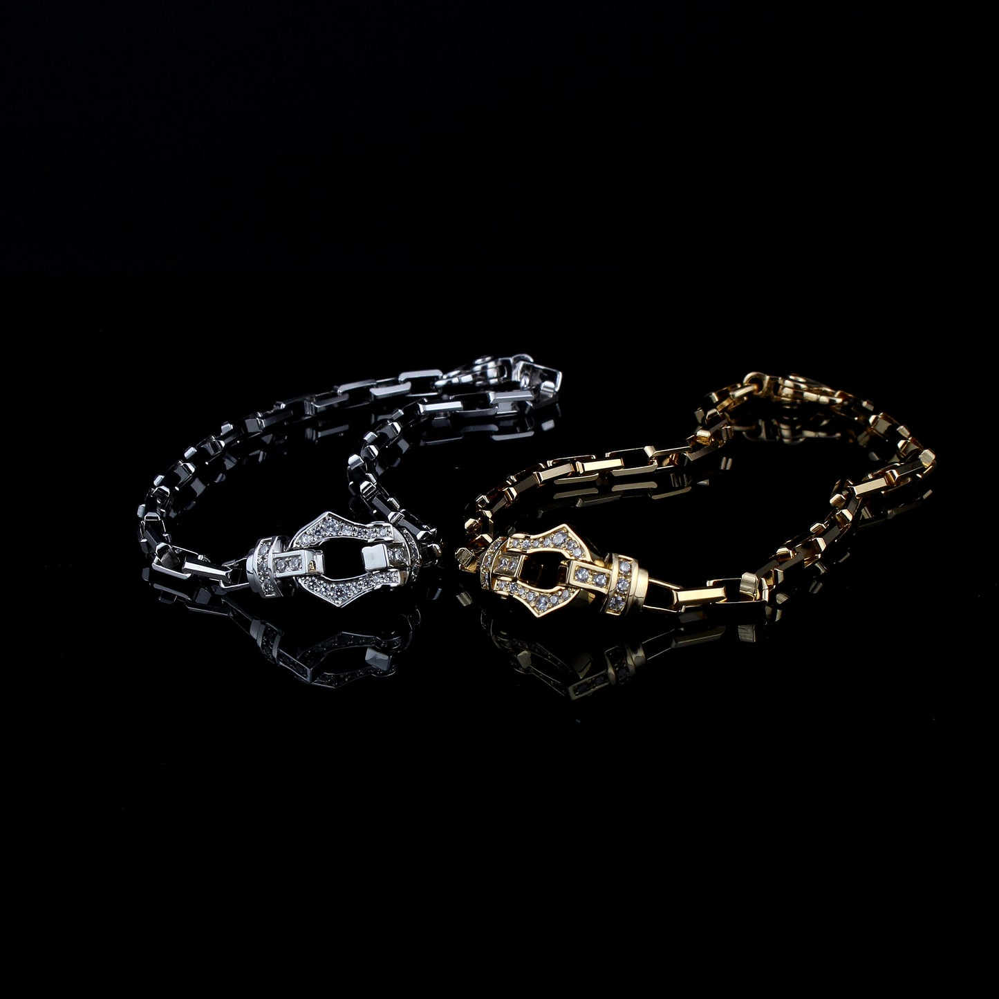 【King Limo キングリモ】KLCB05GCZ:GRACE CHAINE BRACELET グレイスチェーンブレスレット-GD