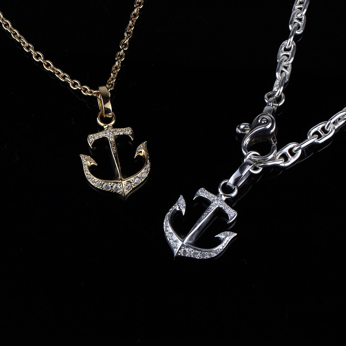 【King Limo キングリモ】KLCM24GCZ:MICRO ANCHOR CHARM-PAVE マイクロアンカーチャーム