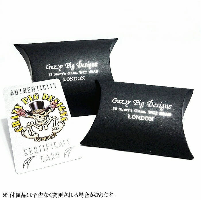 【CRAZY PIG DESIGNS クレイジーピッグデザインズ】NO.1217 BONE HAND STUD EARRING