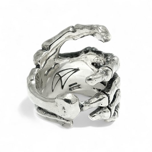 【CRAZY PIG DESIGNS クレイジーピッグデザインズ】NO.12 Bone Hand Ring ボーンハンドリング