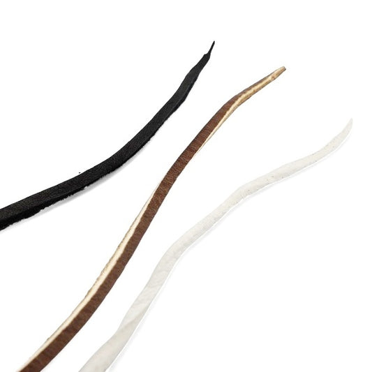 【FIRST ARROW’s ファーストアローズ】L-020 皮紐 鹿皮 ホワイト/ブラック/ブラウン