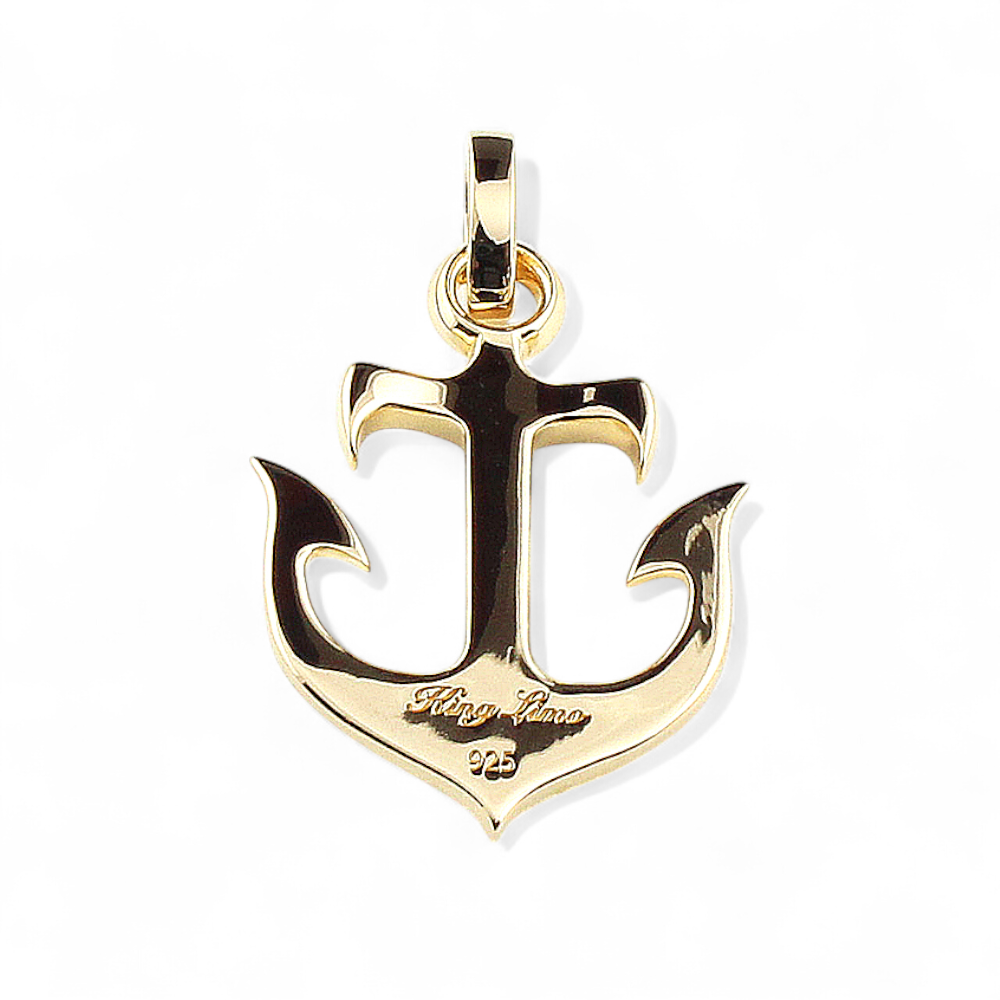【King Limo キングリモ】KLP69GCZ：ANCHOR PENDANT-PAVE アンカーペンダント