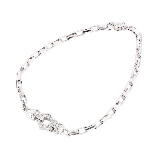 【King Limo キングリモ】KLCB05CZ：GRACE CHAINE BRACELET グレイスチェーンブレスレット-SV