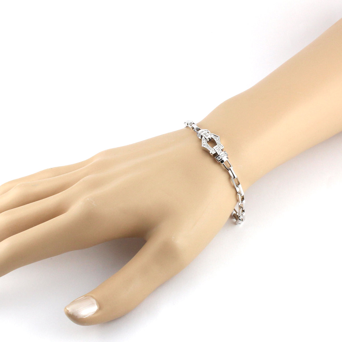 【King Limo キングリモ】KLCB05CZ：GRACE CHAINE BRACELET グレイスチェーンブレスレット-SV