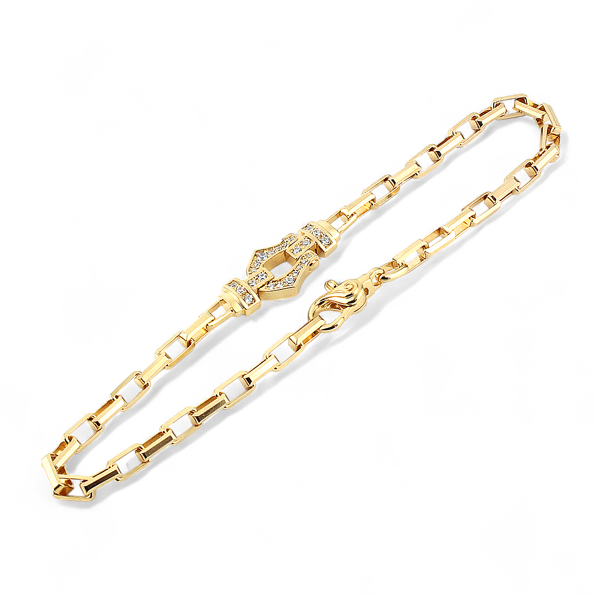 【King Limo キングリモ】KLCB05GCZ：GRACE CHAINE BRACELET グレイスチェーンブレスレット-GD