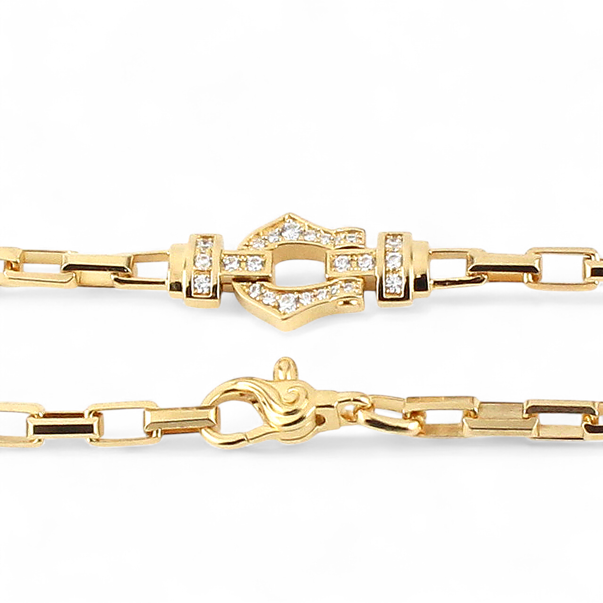 【King Limo キングリモ】KLCB05GCZ：GRACE CHAINE BRACELET グレイスチェーンブレスレット-GD