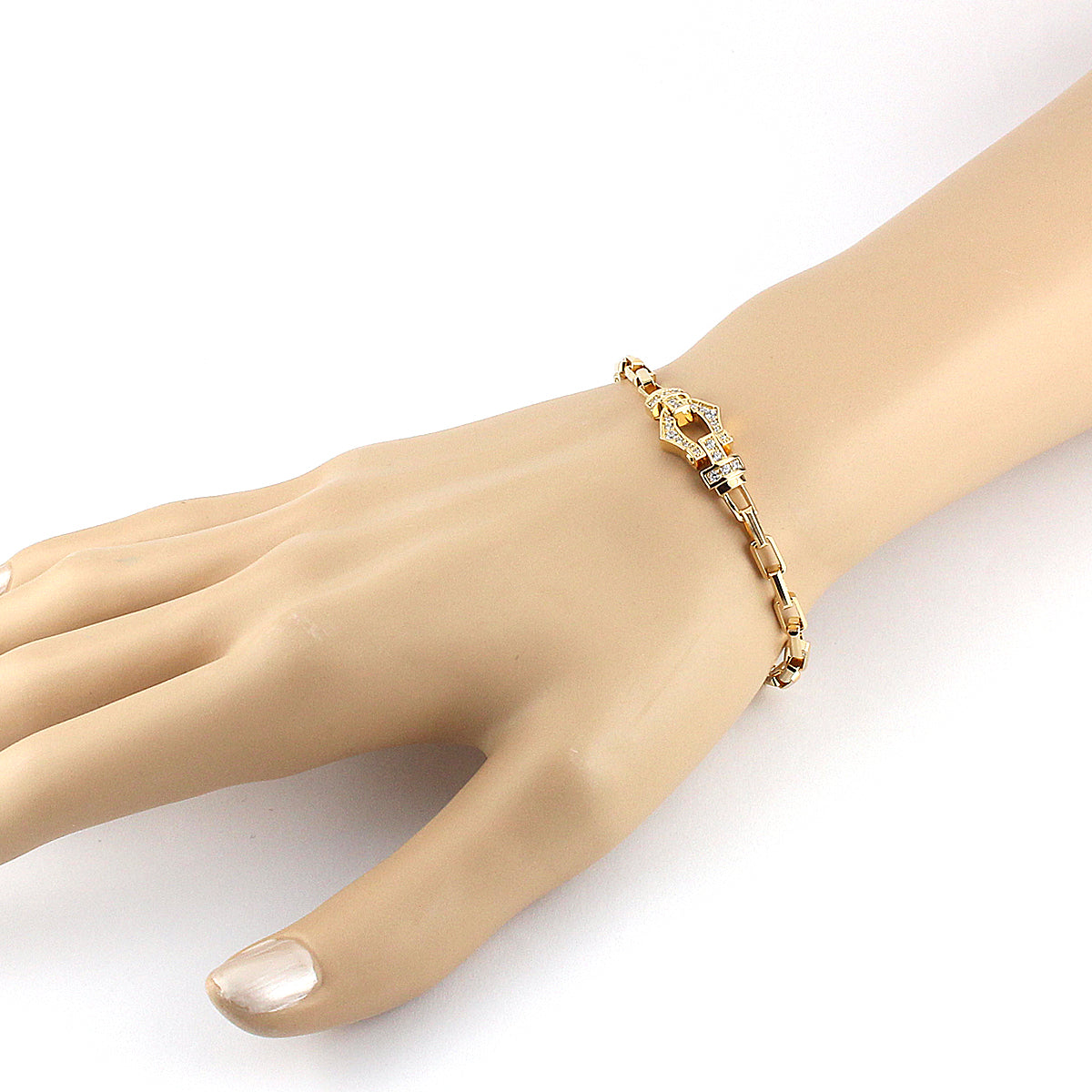 【King Limo キングリモ】KLCB05GCZ：GRACE CHAINE BRACELET グレイスチェーンブレスレット-GD