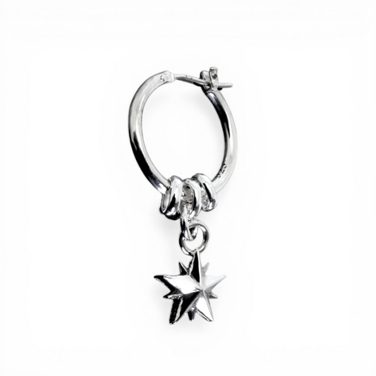 【GODSIZE ゴッド尺寸】 THIN HOOP 带 OVAL & 10P STAR/1.8毫米