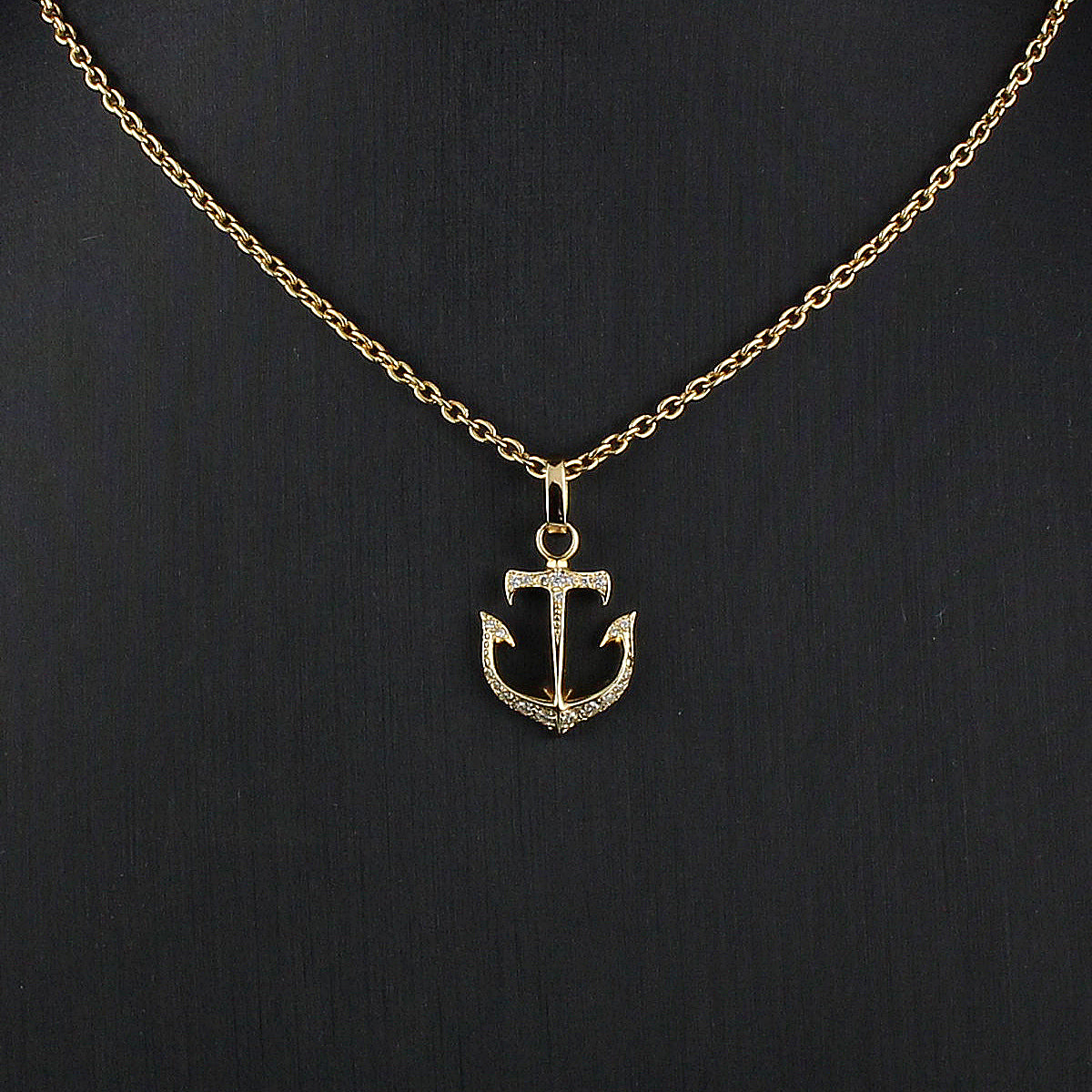 【King Limo キングリモ】KLCM24GCZ：MICRO ANCHOR CHARM-PAVE マイクロアンカーチャーム