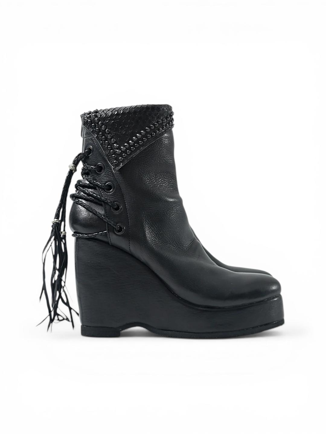 【KMRii】1602-BO02L Crash Braid Boots