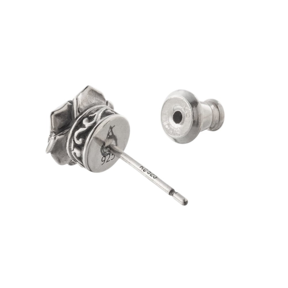 Artemis Kings AKE0078 Crimson Rose Stud Silver Earring (Single)