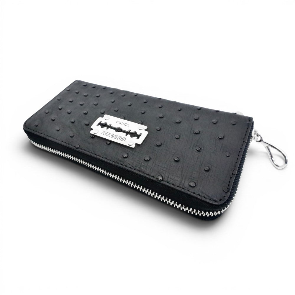 2026AW受注商品【GODSIZE ゴッドサイズ】GODSIZE OSTRICH LEATHER ROUND ZIP LONG WALLET / オーストリッチレザー ラウンドジップロングウォレット