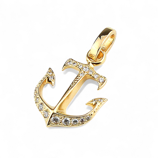 【King Limo キングリモ】KLCM24GCZ：MICRO ANCHOR CHARM-PAVE マイクロアンカーチャーム