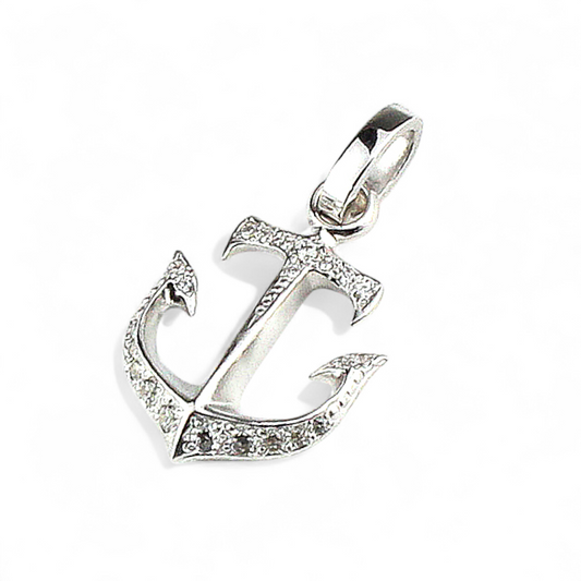 【King Limo キングリモ】KLCM24CZ：MICRO ANCHOR CHARM-PAVE マイクロアンカーチャーム