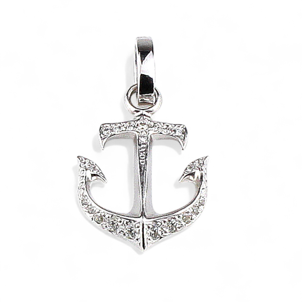 【King Limo キングリモ】KLCM24CZ：MICRO ANCHOR CHARM-PAVE マイクロアンカーチャーム