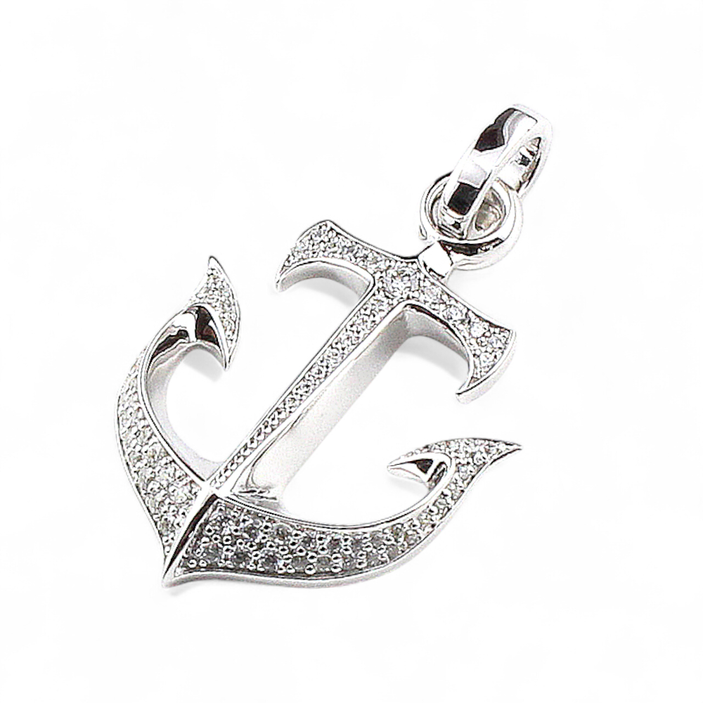【King Limo キングリモ】KLP69CZ：ANCHOR PENDANT-PAVE アンカーペンダント