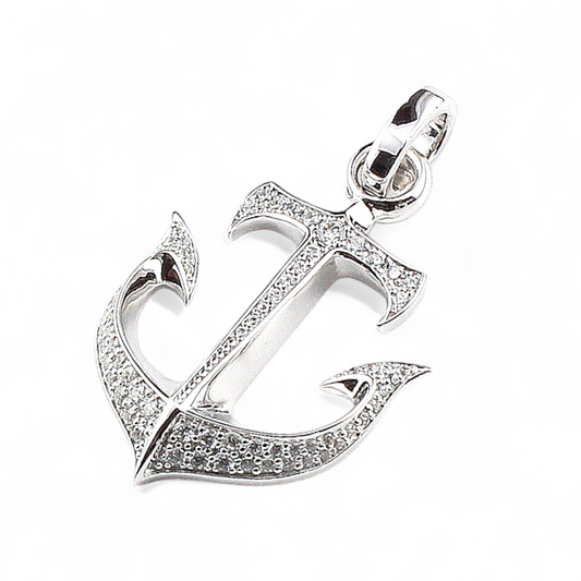 【King Limo キングリモ】KLP69CZ：ANCHOR PENDANT-PAVE アンカーペンダント