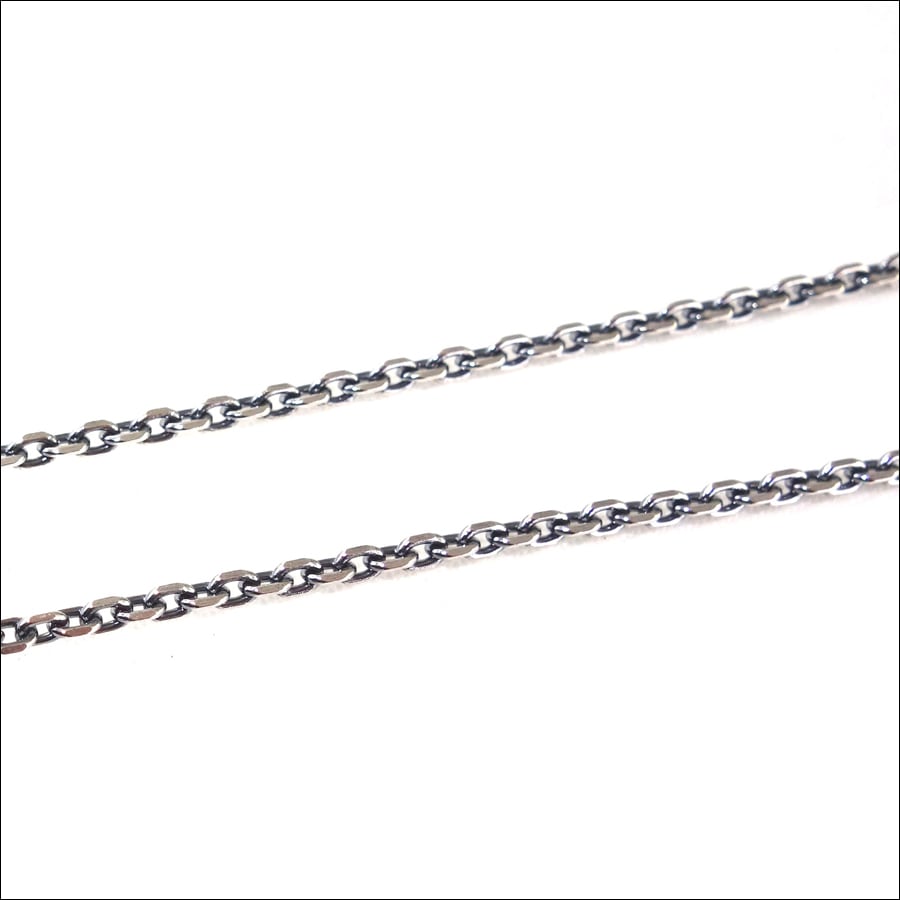 【Artemis Classic アルテミスクラシック】 ACCN0069 4面カットあずきシルバーチェーン1.5mm 燻し