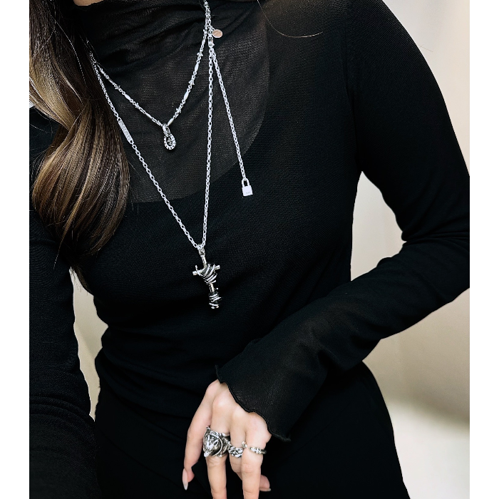 【GODSIZE ゴッドサイズ】GS680PD THORNY CROSS [LARGE] PENDANT / ソーニークロスLペンダント