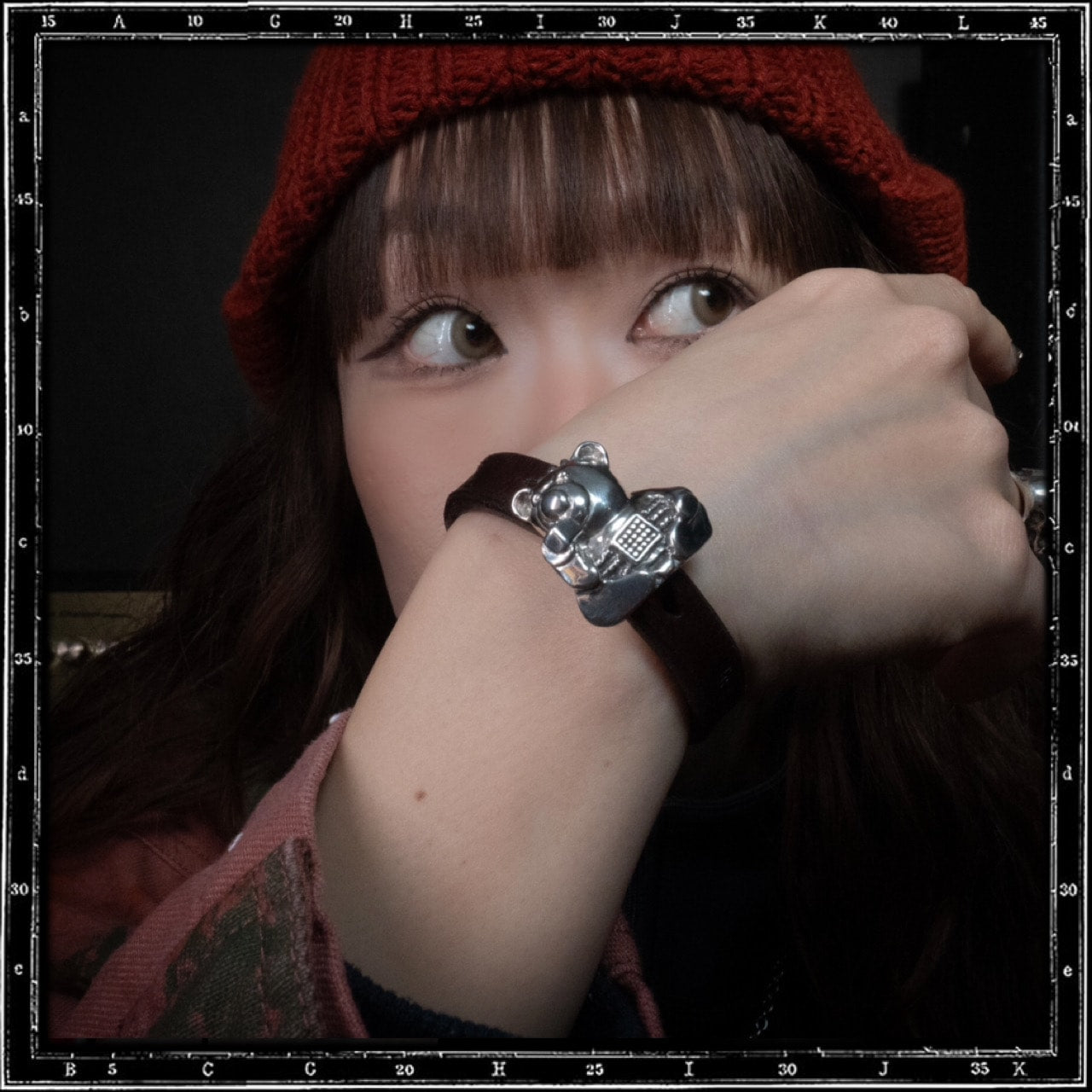 【CRAZY PIG DESIGNS クレイジーピッグデザインズ】PSYCHO TEDDY BEAR LEATHER BRACELET