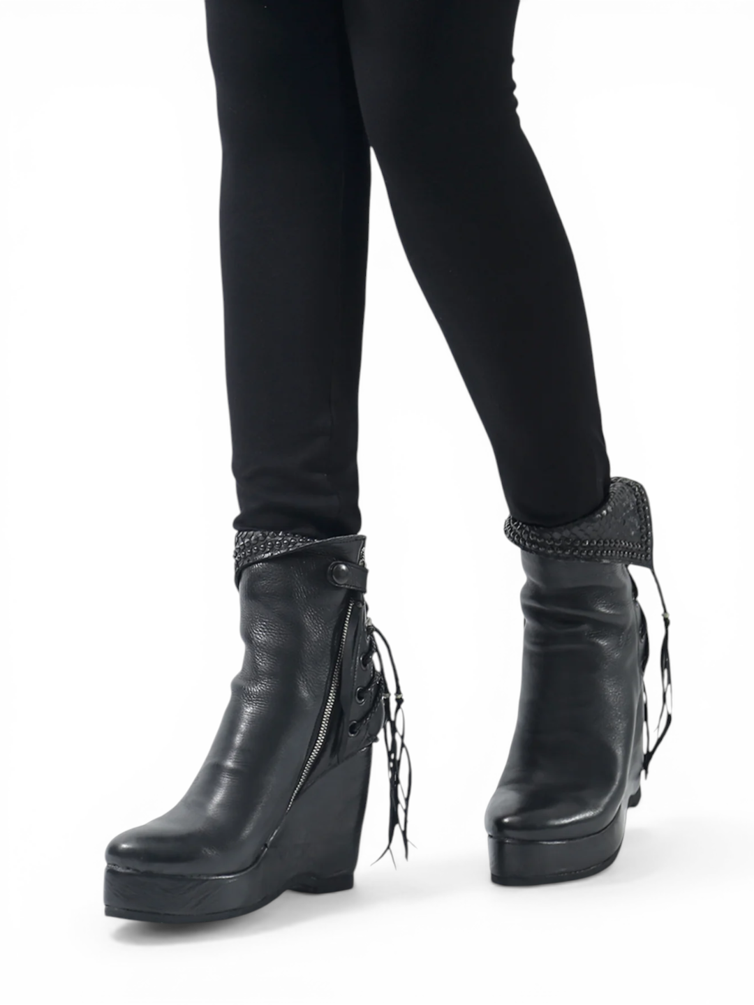 【KMRii】1602-BO02L Crash Braid Boots