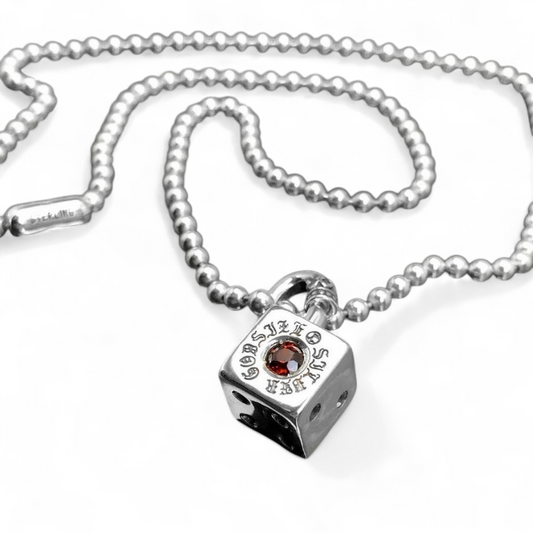 【GODSIZE ゴッドサイズ】GS606PD DICE PENDANT with GARNET ダイスペンダント/ガーネット