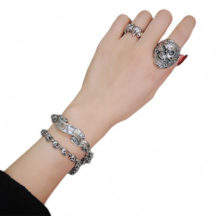 【Rat Race ラットレース】ASB-5 L.K.C Skull Bracelet