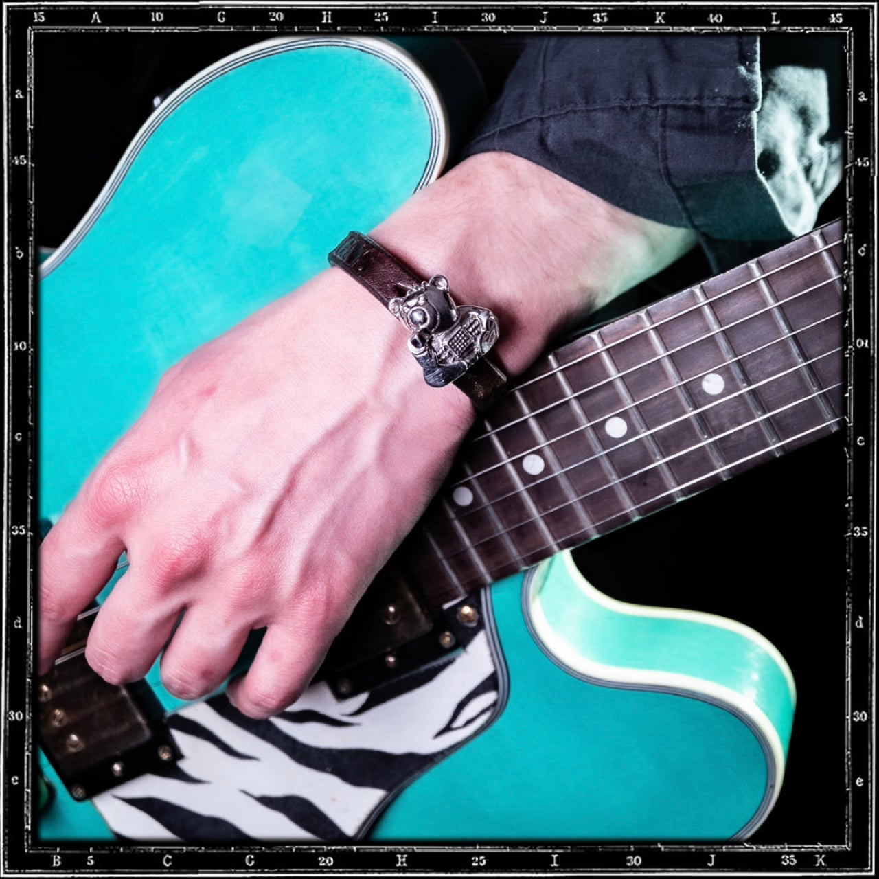 【CRAZY PIG DESIGNS クレイジーピッグデザインズ】PSYCHO TEDDY BEAR LEATHER BRACELET