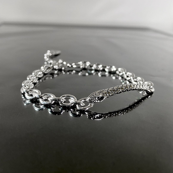【GODSIZE ゴッドサイズ】GS-CLCB-002 SNAKE CHAIN BRACELET / スネークチェーンブレスレット