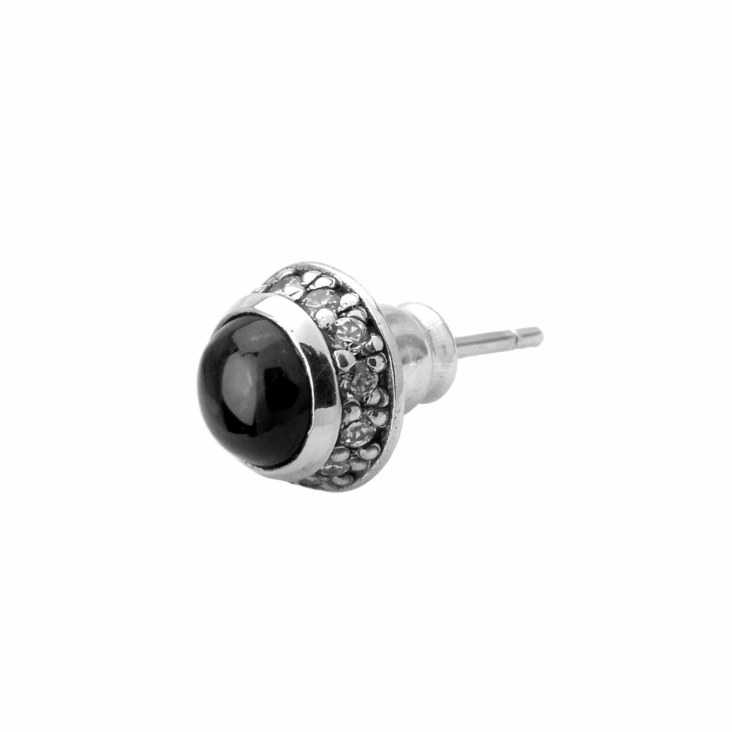 【Artemis Classic】 ACE0061 Round Black Star Earrings