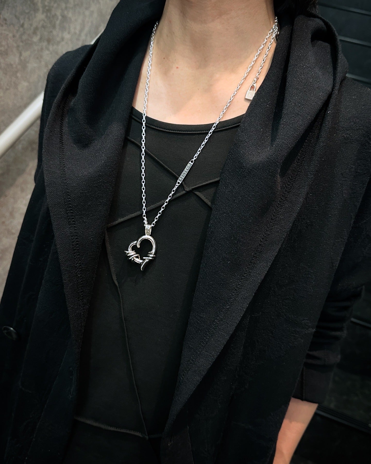 【GODSIZE ゴッドサイズ】 GS-676PD THORNY HEART [LARGE] PENDANT / ソーニーハート L ペンダント
