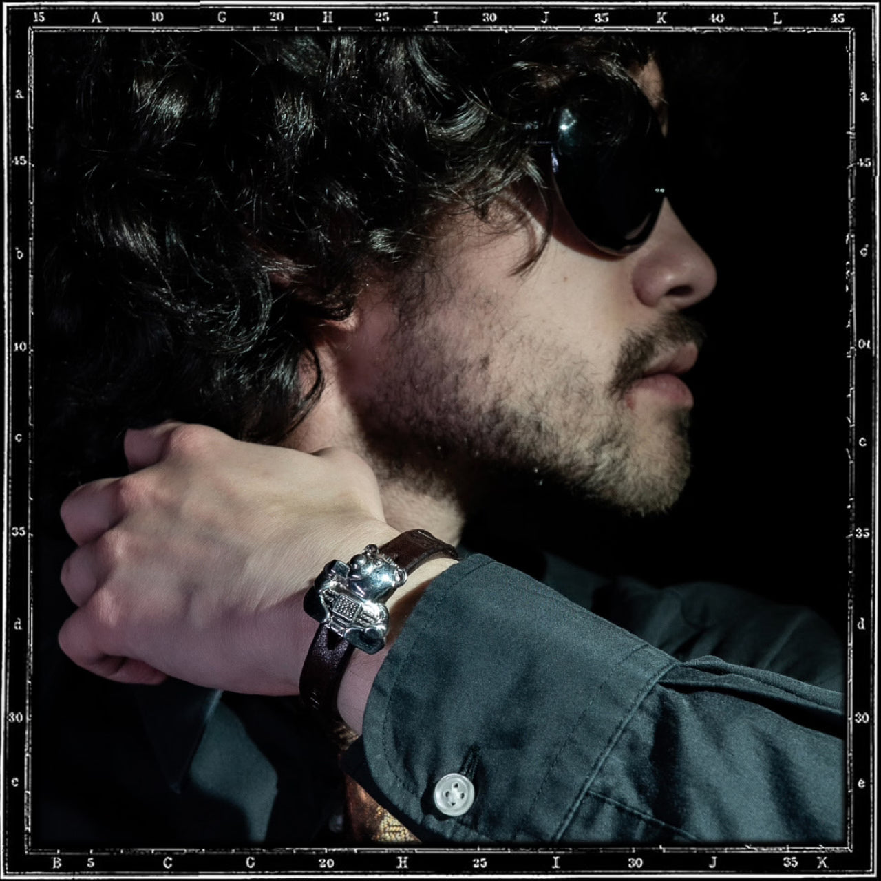 【CRAZY PIG DESIGNS クレイジーピッグデザインズ】PSYCHO TEDDY BEAR LEATHER BRACELET