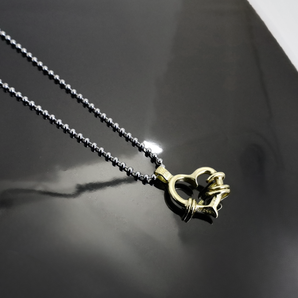 2026AW先行予約【GODSIZE ゴッドサイズ】 GS675PD BRASS THORNY HEART PENDANT/ 真鍮 ソーニーハートペンダント Medium