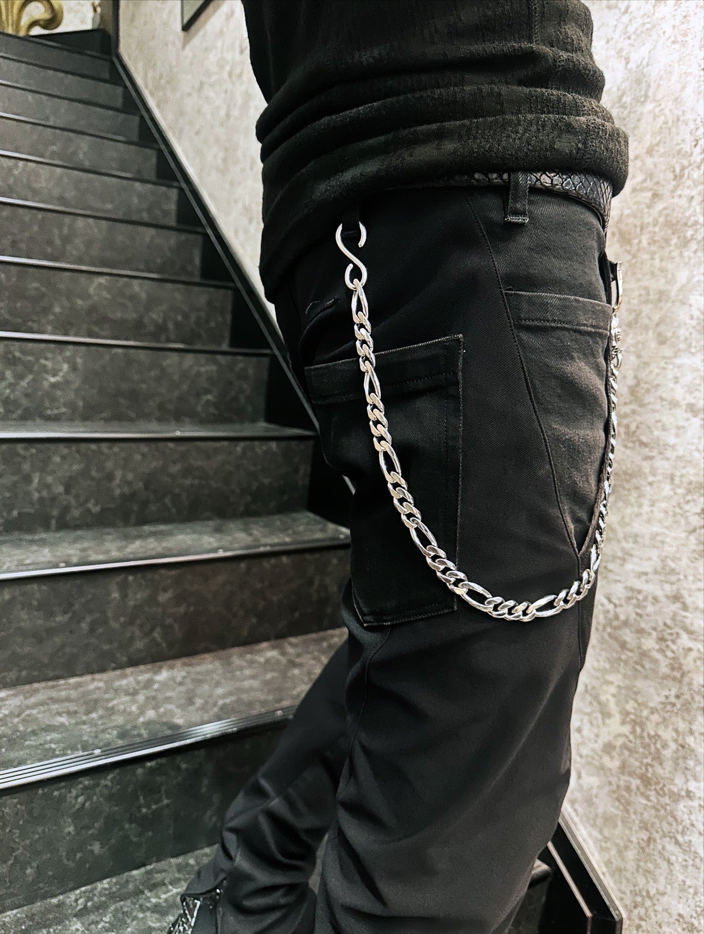 【DEAL DESIGN ディールデザイン】391628 ラージフィガロウォレットチェーン