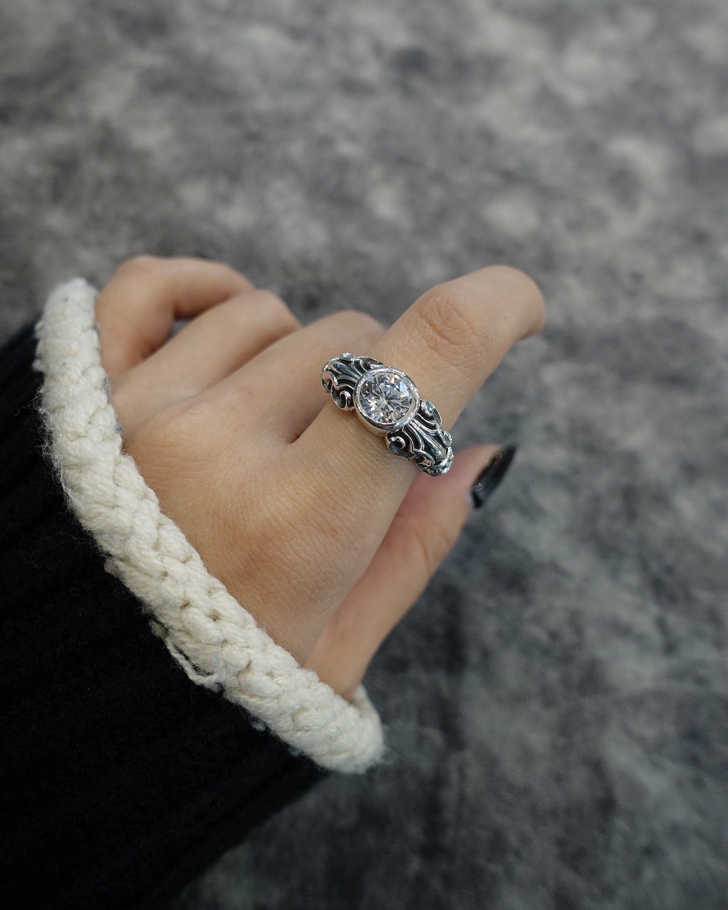 【DEAL DESIGN ディールデザイン】R395251 グランドストーンリング