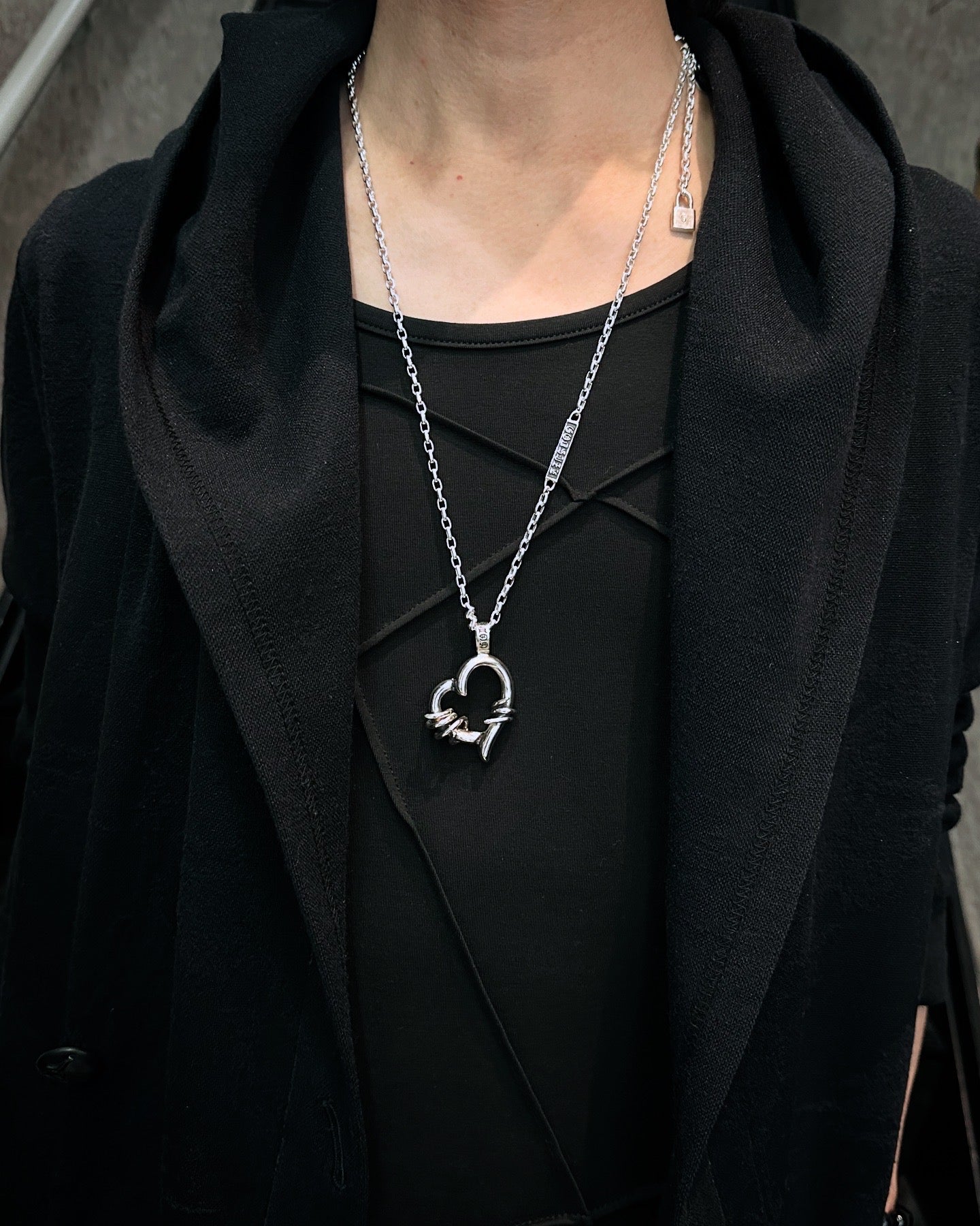 【GODSIZE ゴッドサイズ】 GS-676PD THORNY HEART [LARGE] PENDANT / ソーニーハート L ペンダント