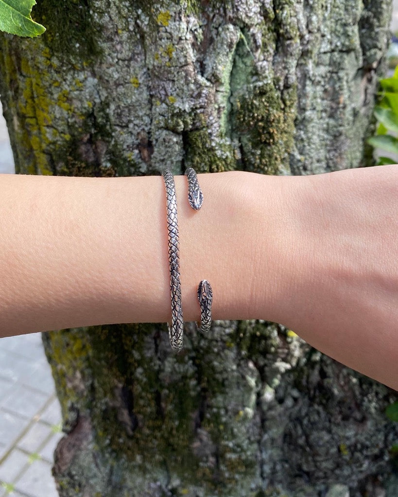 【GODSIZE ゴッドサイズ】GS-1310B TWO HEADED SNAKE BANGLE