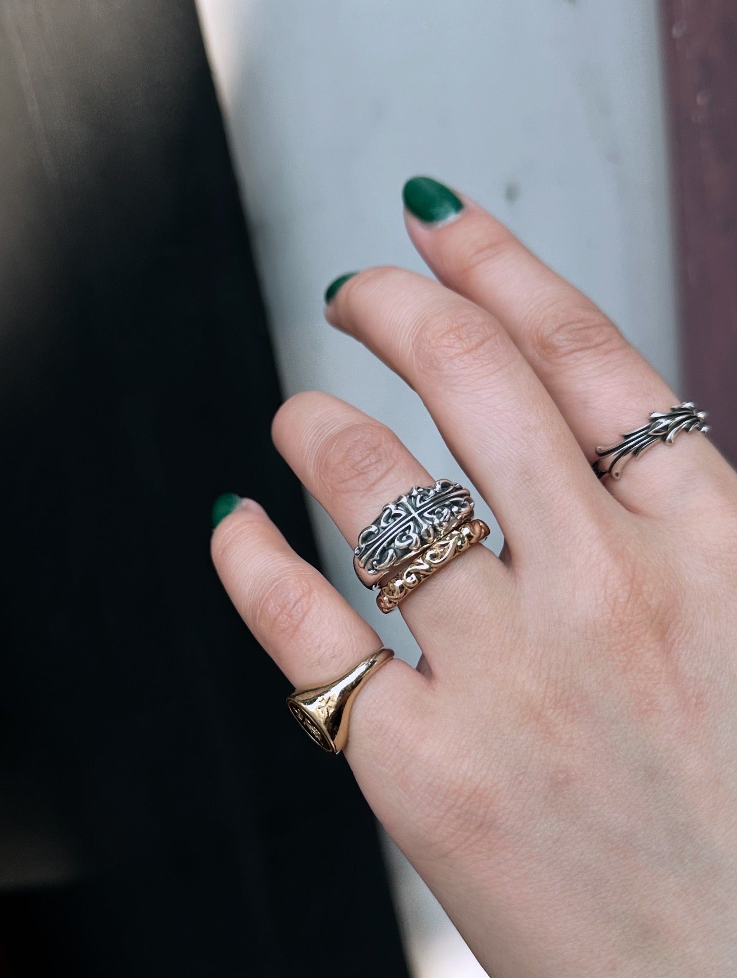 【DEAL DESIGN ディールデザイン】R395262 ブルーミングクロスリング：ナロー