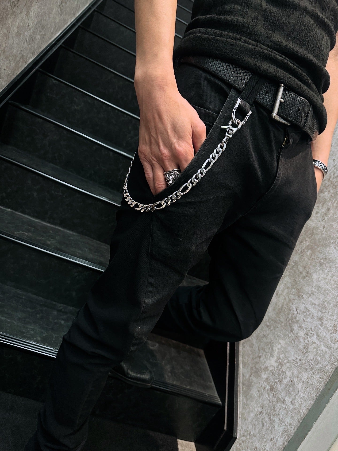 【DEAL DESIGN ディールデザイン】391628 ラージフィガロウォレットチェーン