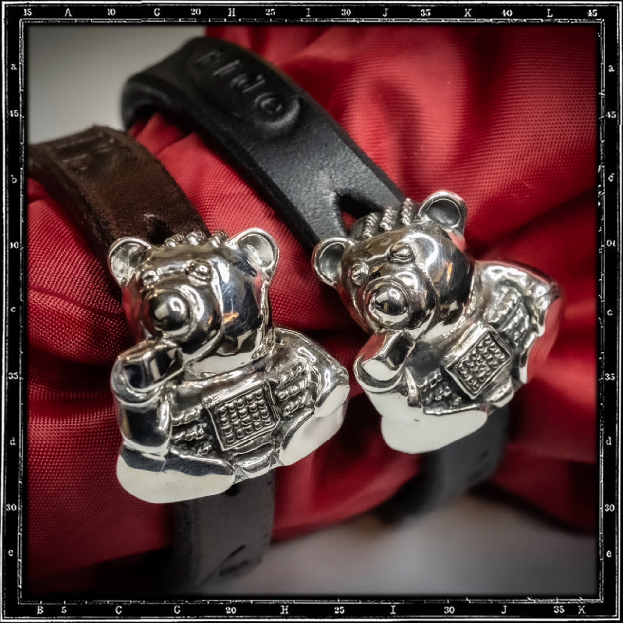 【CRAZY PIG DESIGNS クレイジーピッグデザインズ】PSYCHO TEDDY BEAR LEATHER BRACELET
