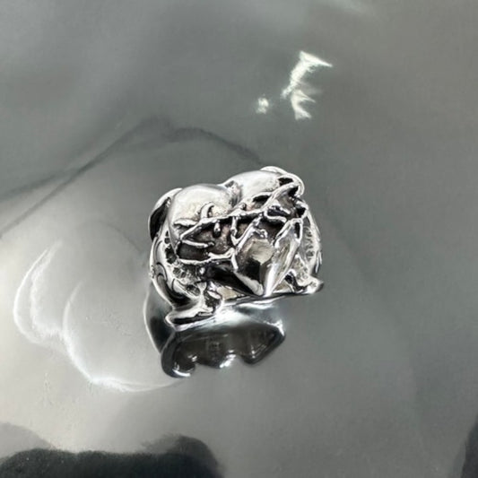 【GODSIZE ゴッドサイズ】GS-253R HEART RING [LARGE] / ハートリング ラージ