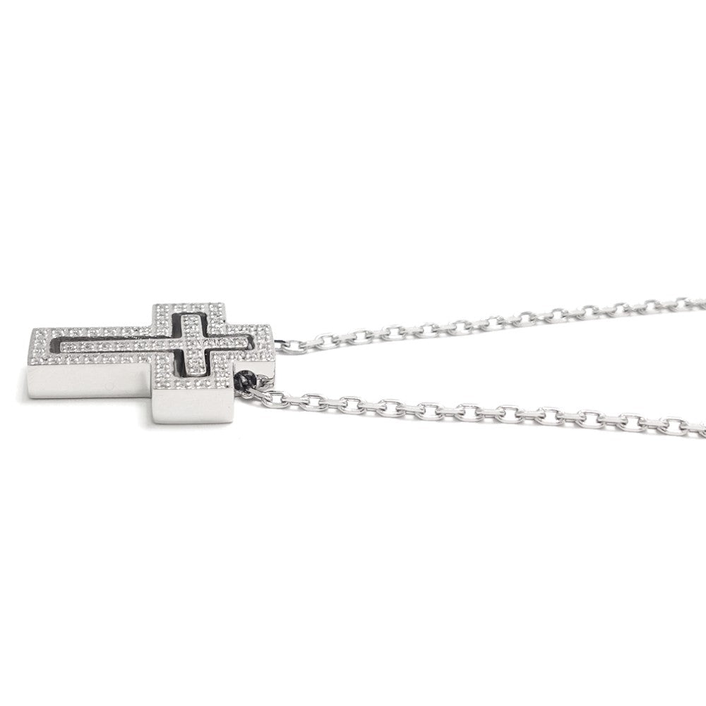 【Bastille】BHASN-003 Cross Pavé Necklace