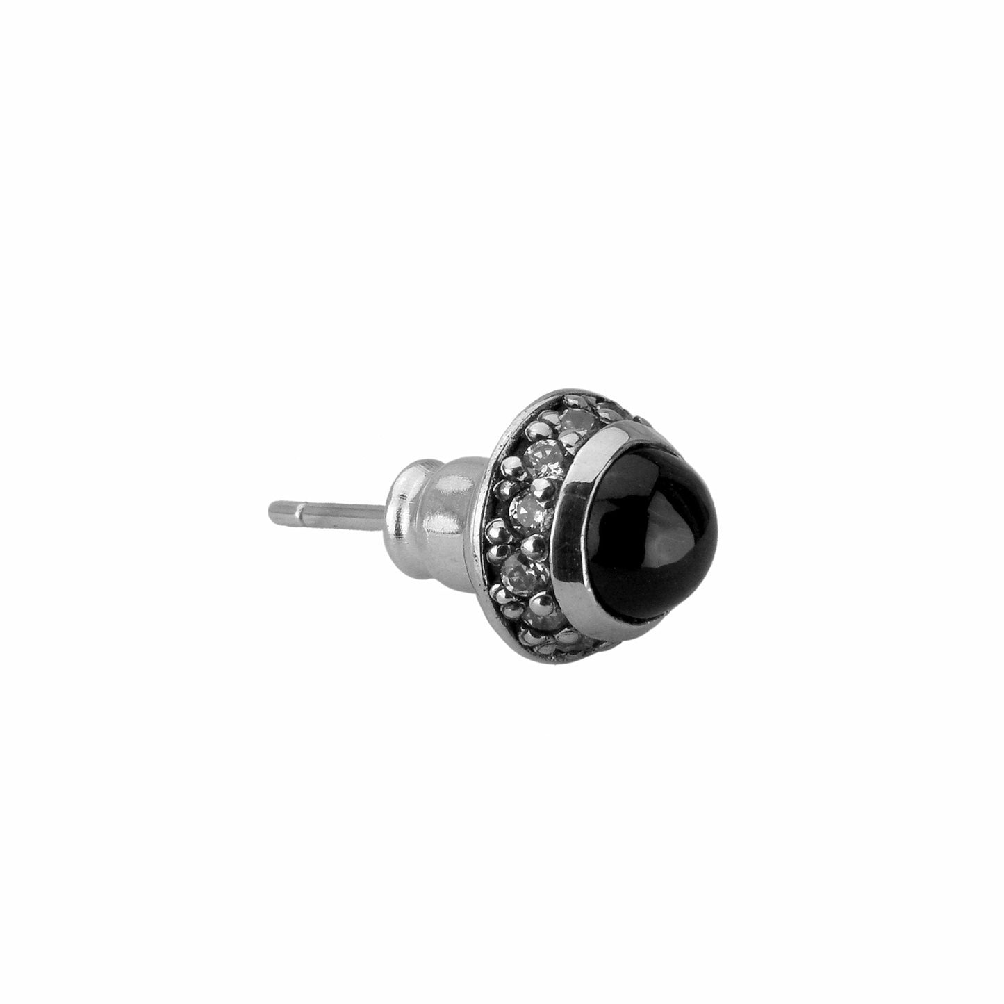 【Artemis Classic】 ACE0061 Round Black Star Earrings