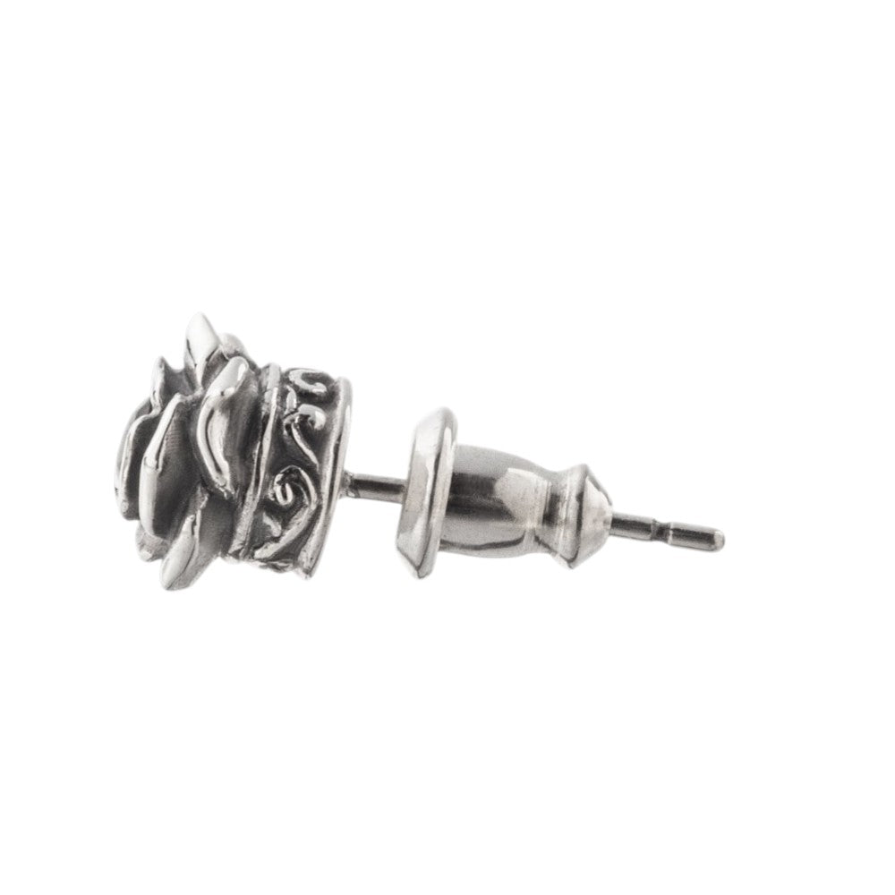 Artemis Kings AKE0078 Crimson Rose Stud Silver Earring (Single)