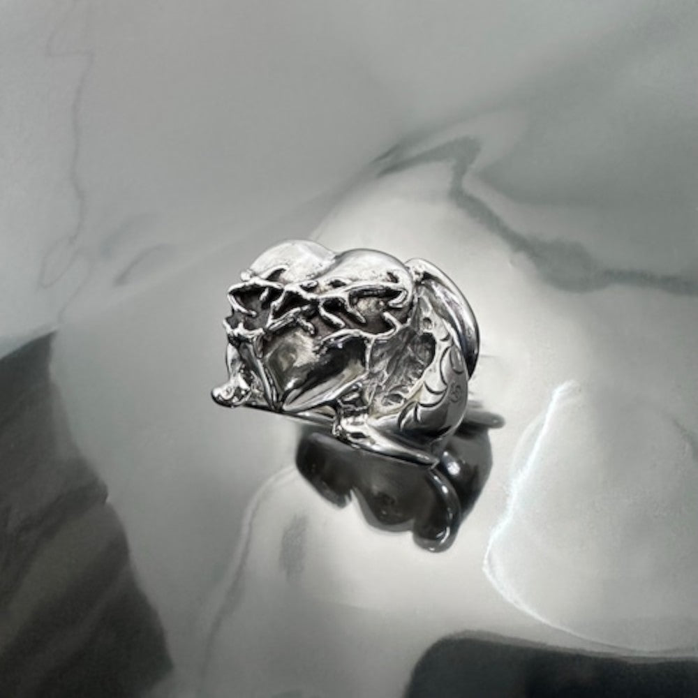 【GODSIZE ゴッドサイズ】GS-253R HEART RING [LARGE] / ハートリング ラージ
