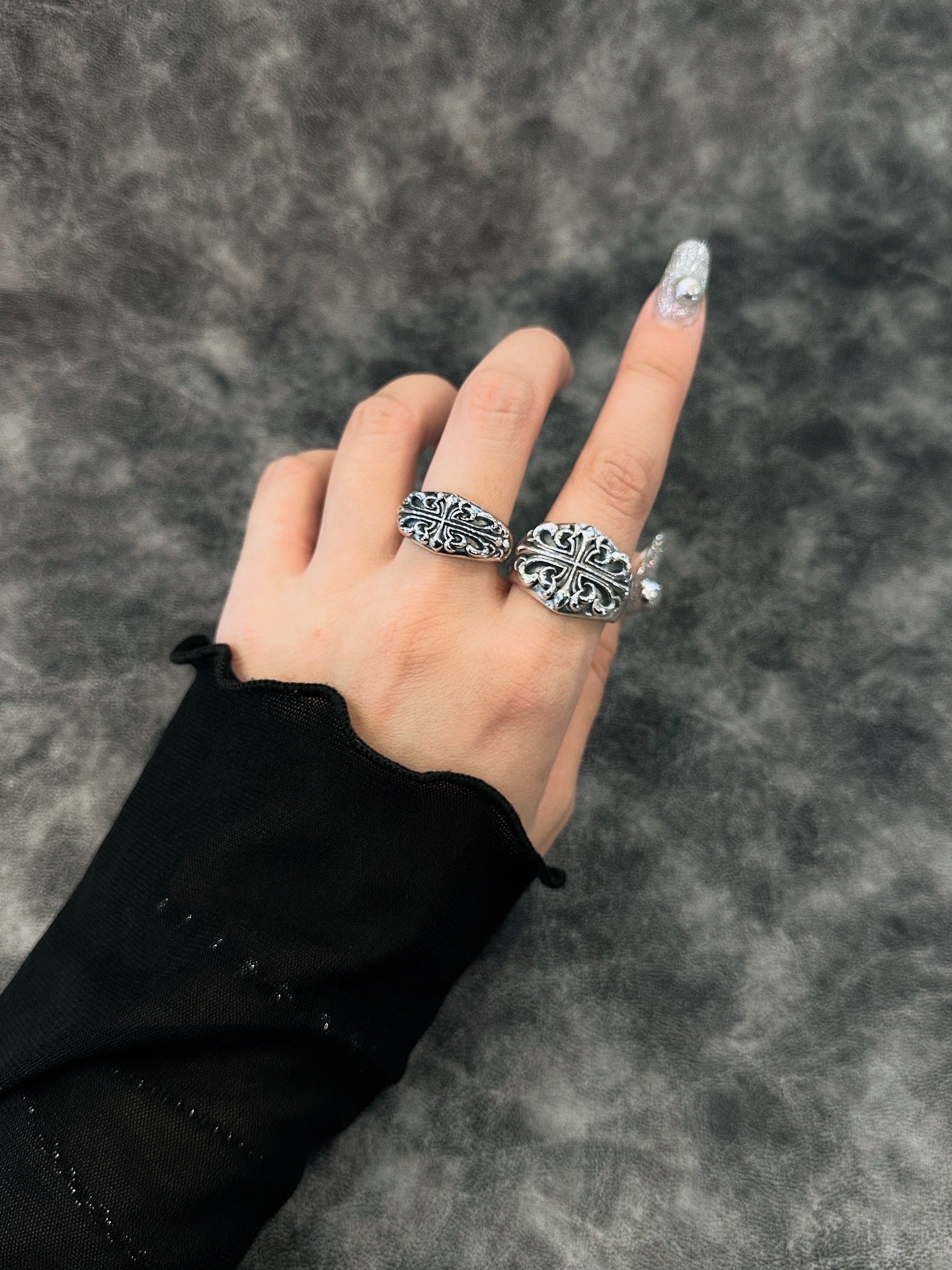 【DEAL DESIGN ディールデザイン】R395264 ブルーミングクロスリング：ワイド