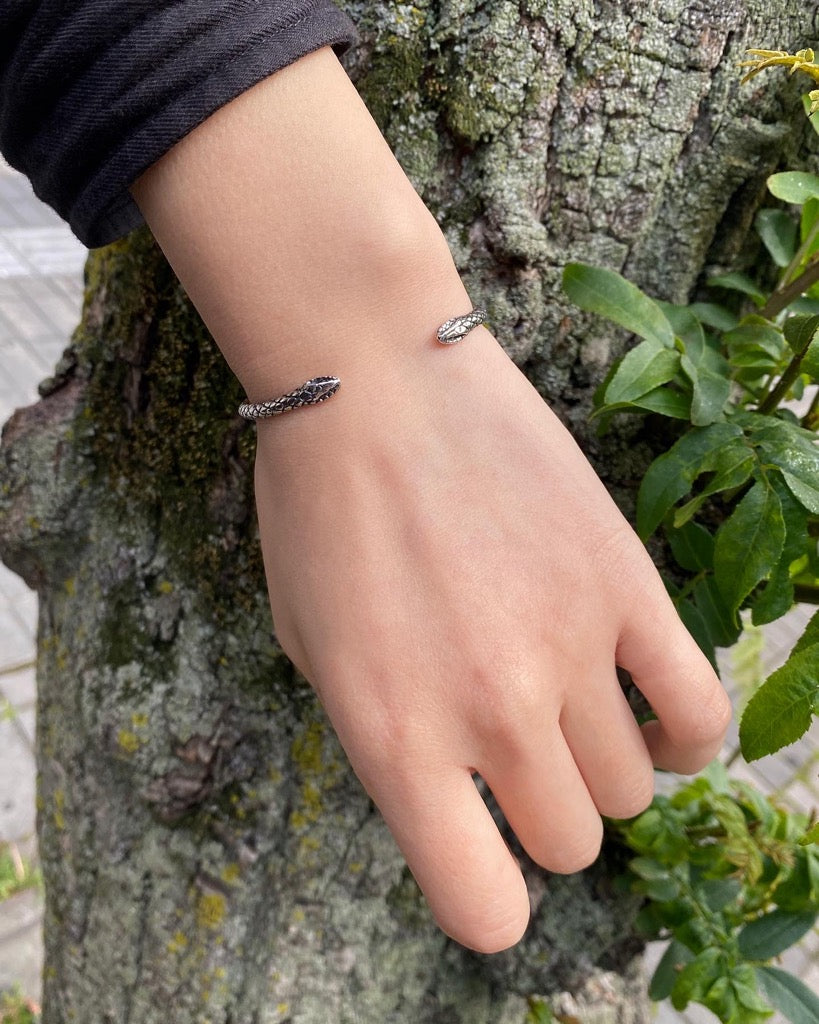 【GODSIZE ゴッドサイズ】GS-1310B TWO HEADED SNAKE BANGLE