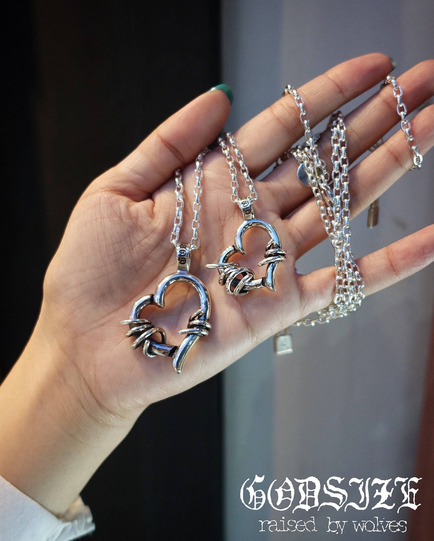 【GODSIZE ゴッドサイズ】 GS-676PD THORNY HEART [LARGE] PENDANT / ソーニーハート L ペンダント