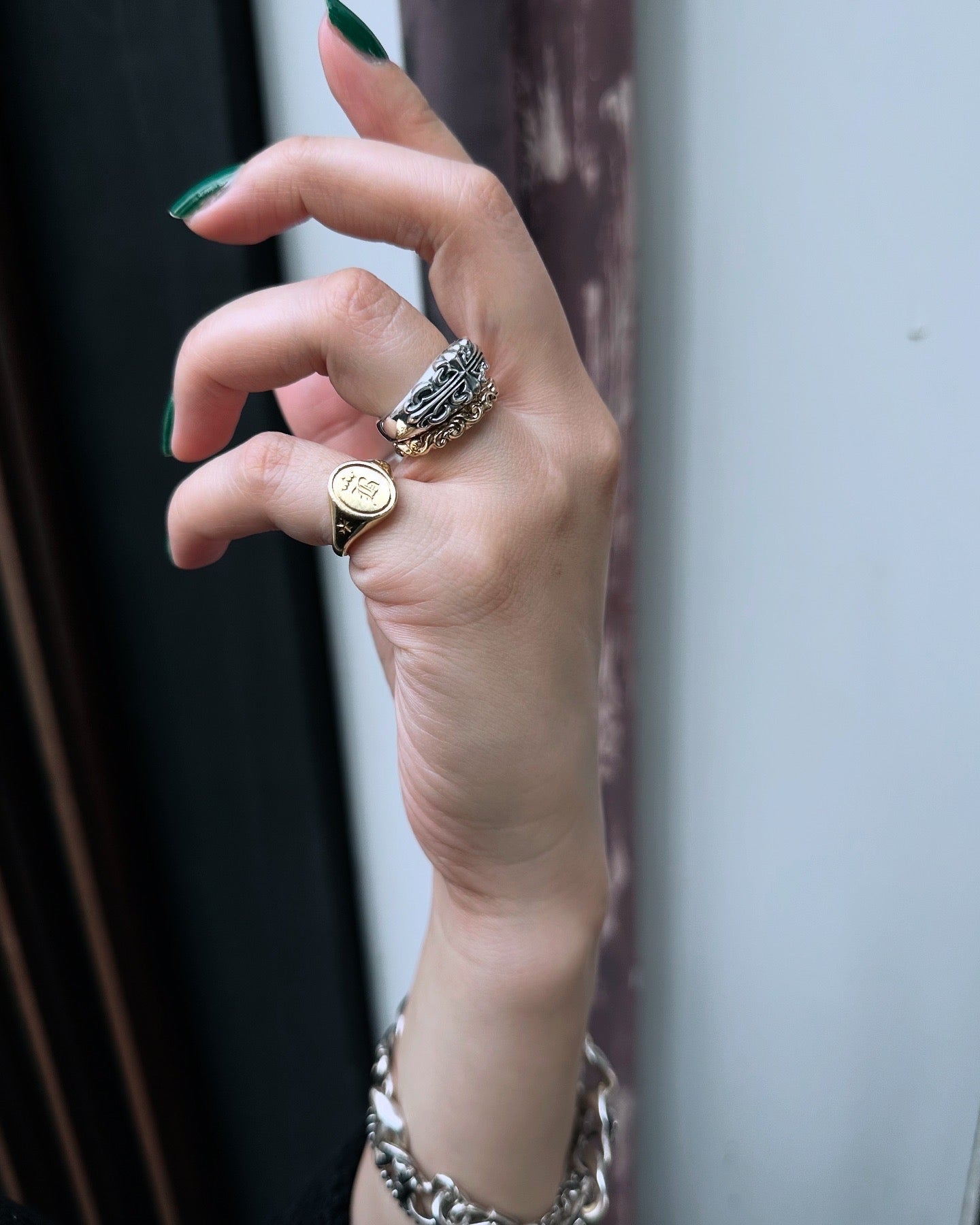 【DEAL DESIGN ディールデザイン】R395262 ブルーミングクロスリング：ナロー