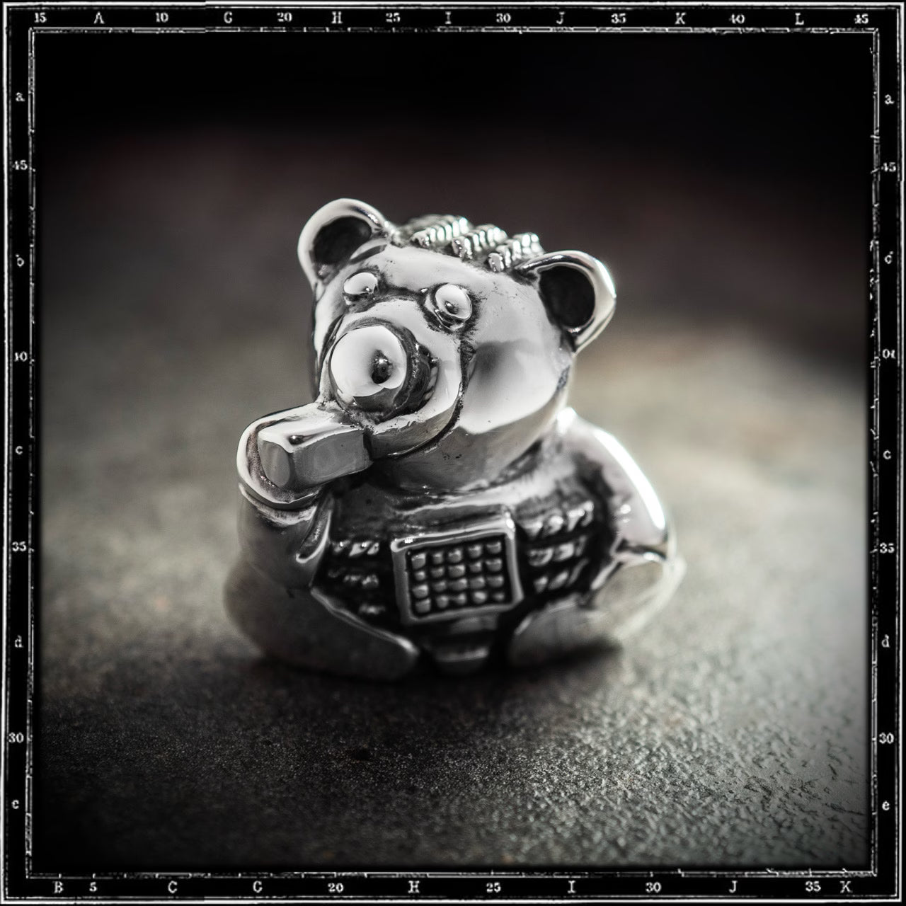 【CRAZY PIG DESIGNS クレイジーピッグデザインズ】PSYCHO TEDDY BEAR LEATHER BRACELET